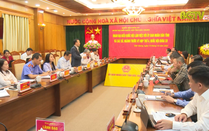 Đoàn ĐBQH làm việc với UBND tỉnh và các Sở, Ngành liên quan