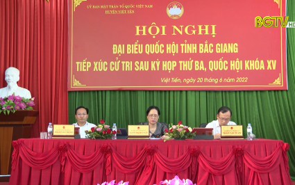 Đoàn ĐBQH tỉnh tiếp xúc cử tri huyện Tân Yên và Việt Yên