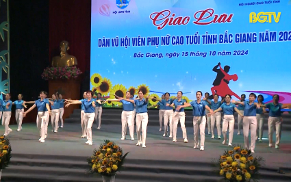 Giao lưu dân vũ hội viên phụ nữ cao tuổi tỉnh năm 2024 