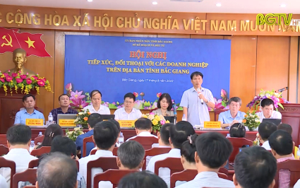 Hội nghị "Tiếp xúc, đối thoại với các doanh nghiệp trên địa bàn tỉnh" 