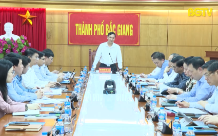 Kiểm tra tình hình phát triển kinh tế - xã hội tại thành phố Bắc Giang 
