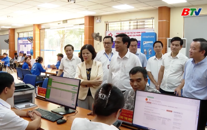 Kiểm tra vận hành chính quyền 2 cấp tại phường Từ Sơn 