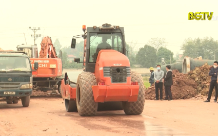 Lạng Giang tăng tốc đầu tư các công trình giao thông trọng điểm