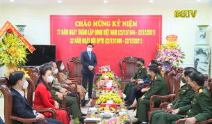 Lãnh đạo tỉnh chúc mừng ngày thành lập QĐND Việt Nam năm 2021