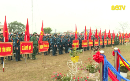 Lễ giao nhận quân tại các địa phương trên địa bàn tỉnh Bắc Giang