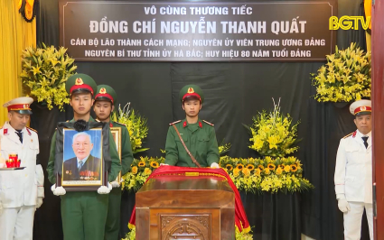 Lễ truy điệu, an táng đồng chí Nguyễn Thanh Quất