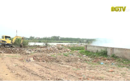 Lục Nam: Chỉ đạo xử lý điểm tồn lưu rác thải ven sông