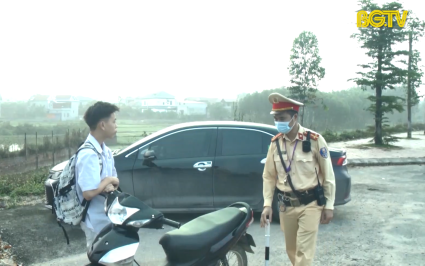 Lục Nam: Xử lý 432 học sinh vi phạm trật tự giao thông 