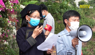 Lục Ngạn: tuyên truyền phòng, chống Covid-19 bằng tiếng Nùng