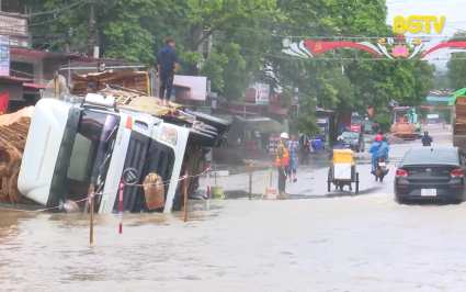 Mưa lớn gây thiệt hại ở Yên Thế 
