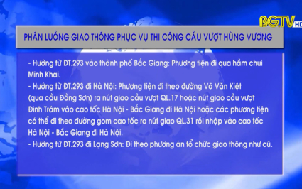 Phân luồng giao thông phục vụ thi công cầu vượt Hùng Vương 