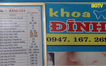 Sơn Động: Kiểm tra phát hiện 7 cơ sở nha khoa chưa được cấp phép 