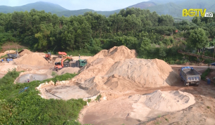 Sơn Động tăng cường quản lý hoạt động khai thác cát, sỏi lòng sông