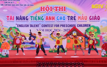 Sơn Động: Trẻ mẫu giáo làm quen với tiếng Anh 
