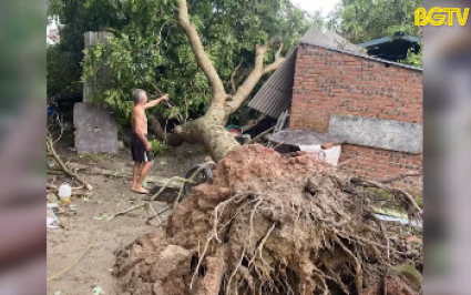 Tân Yên nhanh chóng khắc phục hậu quả bão số 3