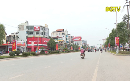 Thành phố bắc giang trang hoàng đón tết