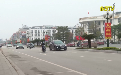 Thành phố Bắc Giang: Trang hoàng đường phố đón Tết