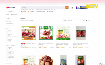 Nhiều sàn thương mại điện tử lớn bán vải thiều Bắc Giang
