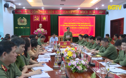 Thứ trưởng Trần Quốc Tỏ thăm và làm việc với Công an tỉnh Bắc Giang