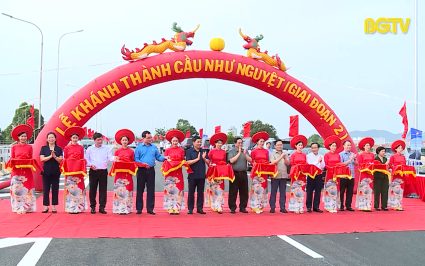 Thủ tướng Chính phủ cắt băng khánh thành cầu Như Nguyệt
