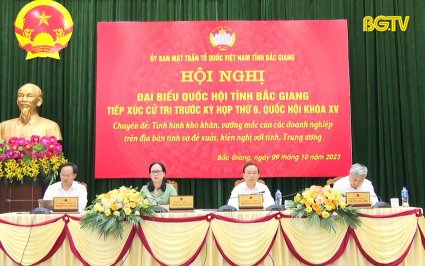 Tiếp xúc cử tri chuyên đề về tháo gỡ khó khăn cho doanh nghiệp 