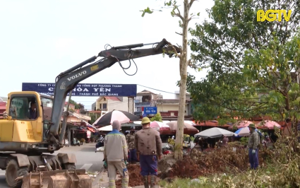 Thành phố Bắc Giang tập trung khắc phục, xử lý và trồng lại cây xanh 