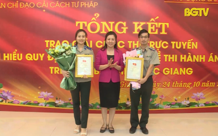 Trao giải cuộc thi Tìm hiểu quy định của pháp luật về thi hành án dân sự