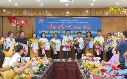Trao giải cuộc thi "Tìm hiểu Quy hoạch tỉnh Bắc Giang"