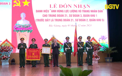 Trung đoàn 21, Sư đoàn 3 đón nhận danh hiệu Anh hùng Lực lượng vũ trang nhân dân