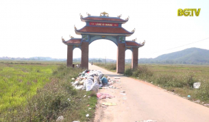 Việt Yên: Bất cập từ bãi tập kết rác thải sinh hoạt