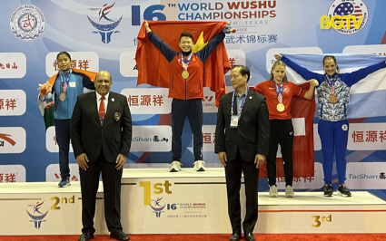 Võ sĩ người Bắc Giang giành HCV giải Wushu vô địch thế giới
