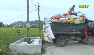 Yên Dũng: Xây dựng bể chứa rác đảm bảo vệ sinh môi trường